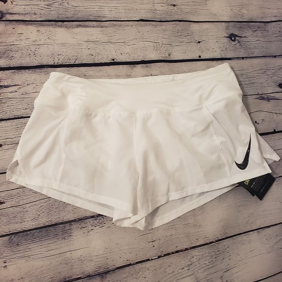 Nike Pants - Women's Nike White Dri Fit Running Shorts Sz Large